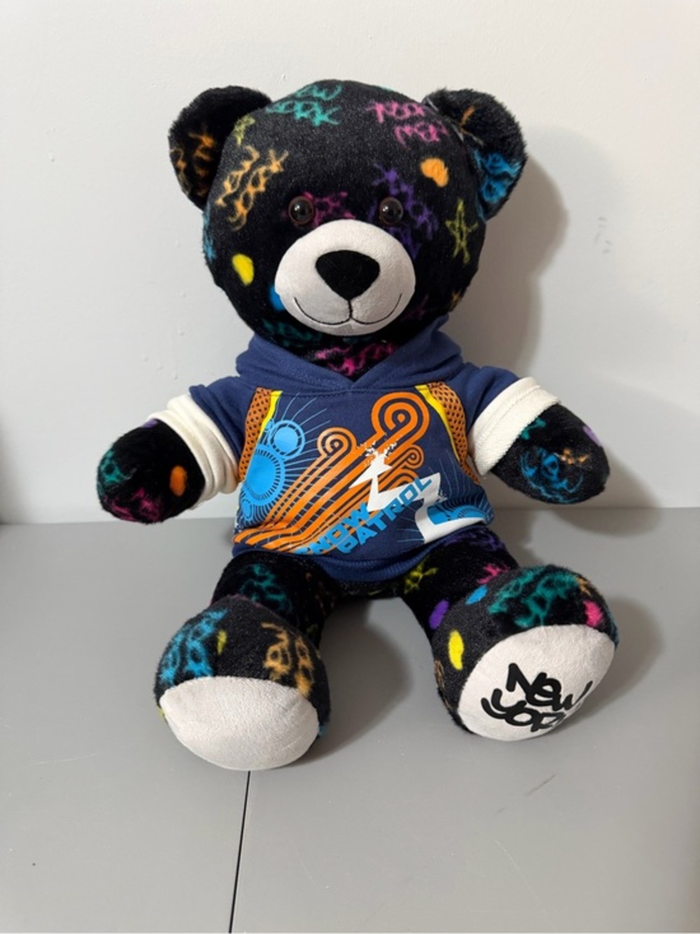 Build-A-Bear Black NY New York Hearts & Stars Snow Patrol Hoodie 2012 limited